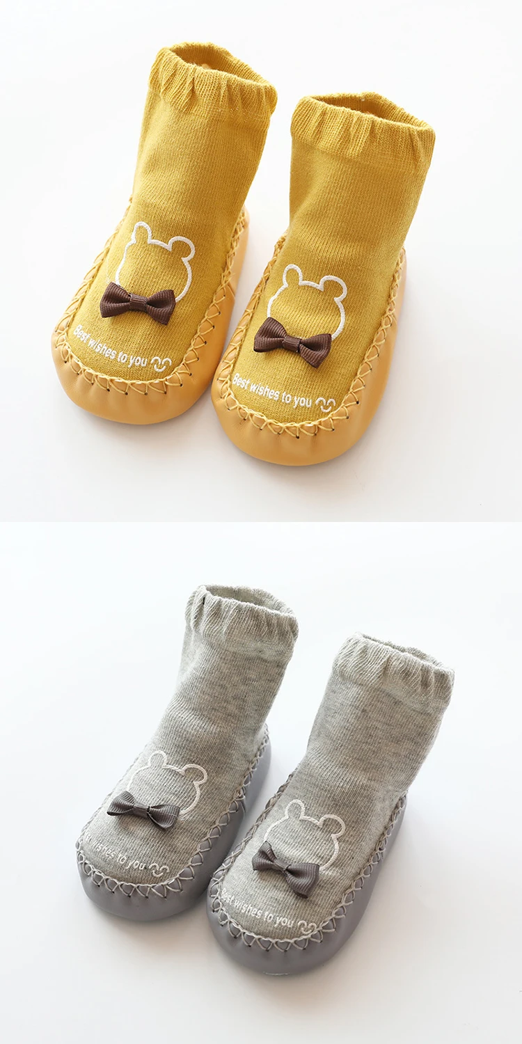 Хлопковые детские носки для детей 0-18 месяцев; нескользящие носки-тапочки для малышей с героями мультфильмов; носки для малышей