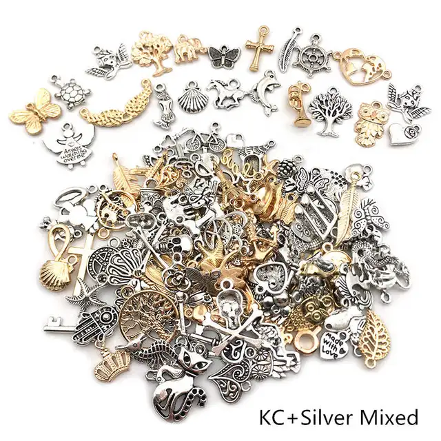 30Pcs Mixed Vintage Metal Animal Birds Charms Beads DIY Bracelet Pendant Neacklace Accessories For Jewelry Making Findings Mix 2