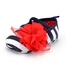 Обувь для малышей Женская нескользящая обувь с мягкой подошвой для детей 0-1 лет обувь для малышей с маленькими красными цветами