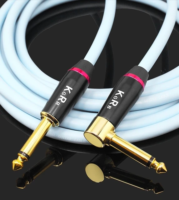 Cable de guitarra eléctrica línea de conexión instrumento bajo teclado  tambor cobre puro reducción de ruido escudo - AliExpress