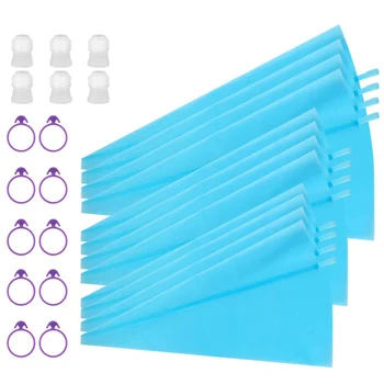 

28-Piece Decorating Bag Set TPU Decorating Bag Silicone Cable Tie Converter Set