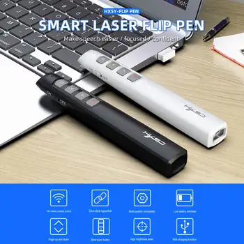 

New Smart Laser Flip Pen Wireless Presenter 2.4GHz Wireless Remote Control Presentation Pen with Receiver for PowerPoint Prezi