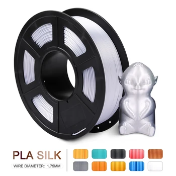 

SILK Filament silver tendril wire SILK 1kg 3D Printer Filament DIY for 3D printing Refills sublimation waterproof material