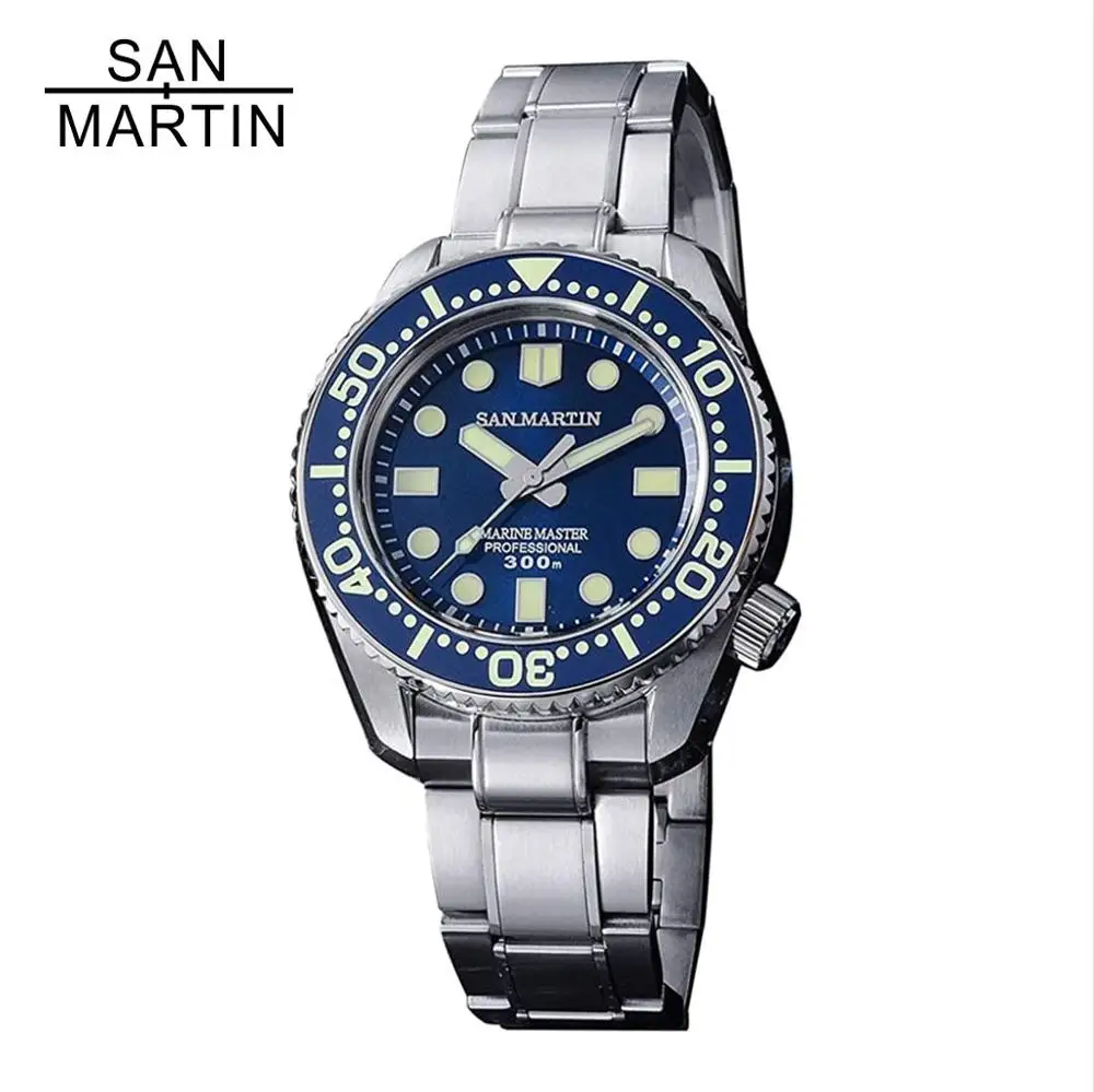 Часы San Martin Tuna SBDX001 Мужские автоматические спортивные с сапфировым стеклом и