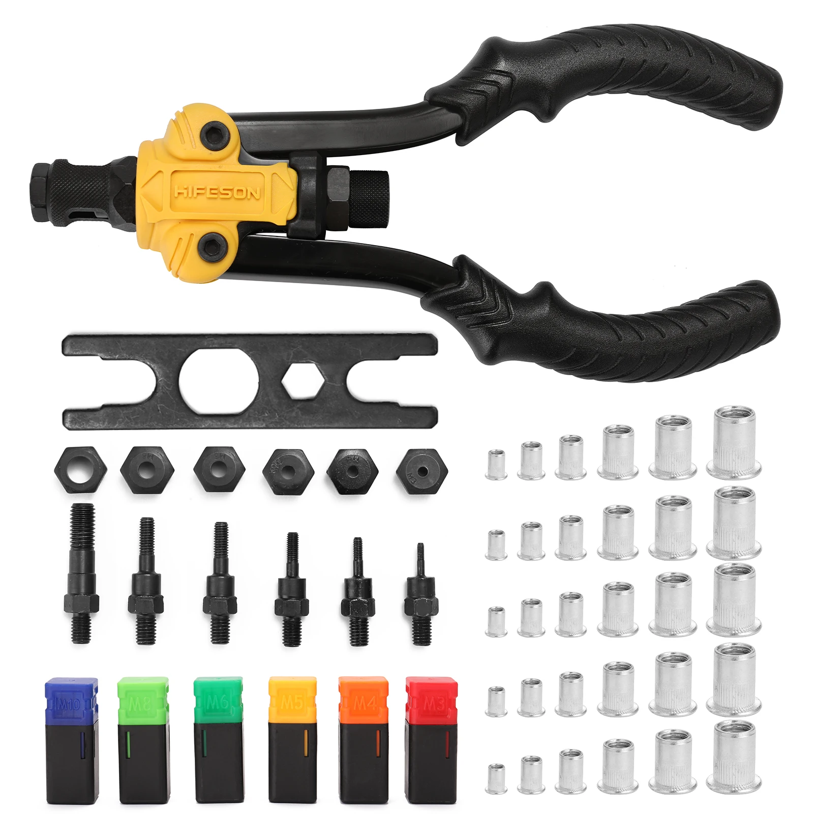 Labor-saving Hand Riveter BT-617 Manual Rivet Machine Riveting Tools with Nut Dies M3-M10 or BT-606 Tools 2