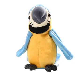 

Electric Plush Recording Talk Log Cute Parrot Repetitions Wavy Wings Electric Simulation Parrot Toy Macaw Cute Kid Gift