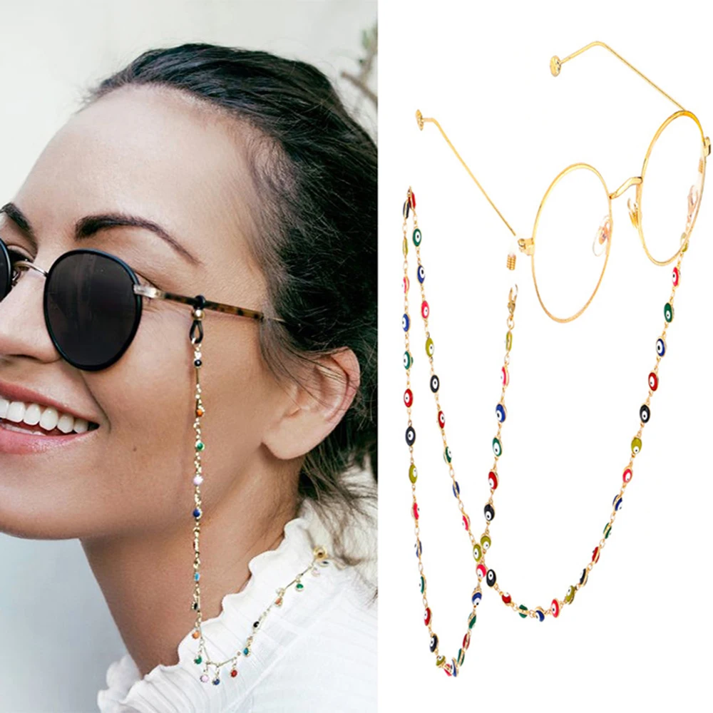 

2020 1pcs Eyeglass Strap Reading Glasses Hanging Chain Fashion Sunglasses Spectacles Holder Neck Cord Glasses Slip Metal Chain