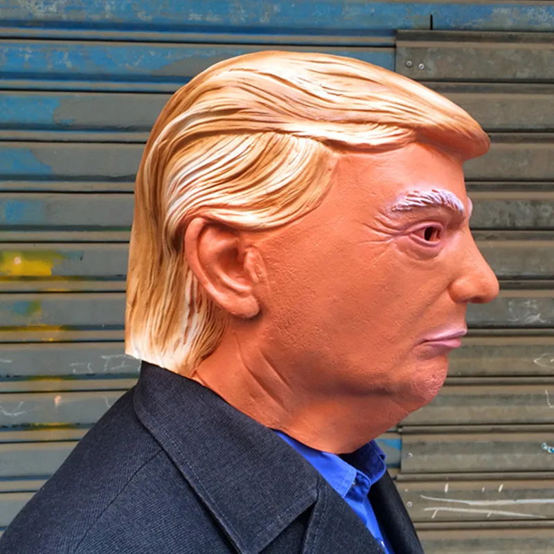 Забавные Реалистичная латексная знаменитости Дональд Трамп маска президентский костюм маска Хэллоуин вечерние аксессуары для косплея Kagerou маска пародия реквизит