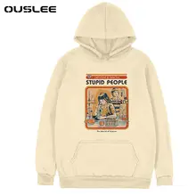 

OUSLEE Unisex Hoodies Death Scary Evil Hip Hop Long Sleeve Streetwear Hoodies Men Gothic Sweatshirt Vintage Hoodie Clothes