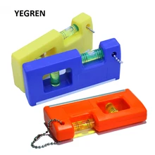 Portable Chain Level Meter 100 mm Spirit Level Yellow Blue Orange Horizontal Measuring with Magnetic Base 2 Level Bubble qase 10 10 29 mm square spirit level bubble with magnetic stripe transparent or green 1 piece