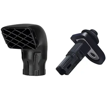 

1 Pcs 3.5 Inch Elbow Wading Head Air Intake Air Ram Top Snorkel Head & 2 Pcs XInterior Door Light Switch 2 Pin