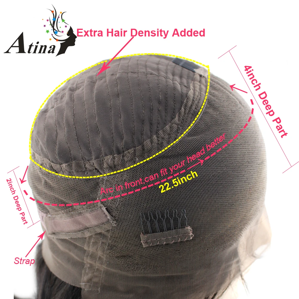 360 парик из натуральных волос на кружевной основе 1B 30 кудрявый Омбре цвет бразильский предварительно выщипанный и отбеленный Узелок парик для черных женщин Atina