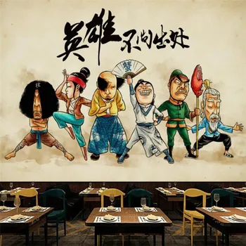 

Customized 3D wallpaper mural hand-painted tooling game character hero does not ask source TV bedroom background wallpaper mural