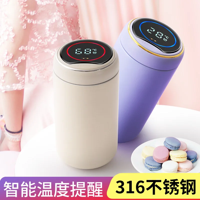Smart Stainless Steel Thermos Water Cup Temperature DISPLAY Airless Travel Rechargeable Coffee Cup Thermos Water Bottle