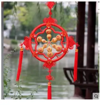 

longer 60-105CM Natural calabash pendant opens bright Chinese knot home blessing word sitting room porch wall ACTS ofing