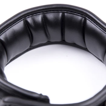 Bdsm Collar Leather And Iron Chain Link Sponge Filling Bdsm Slave Collars Women Bondage Collar Sex Toys For Couples Adults 5