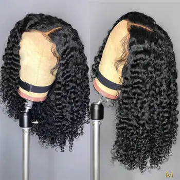 

150% density Coily Curls Afro Bouncy Kinky Curly Hair Wig 13x4 Remy Brazilian Lace Front Human Hair Wigs For Black Women JKO