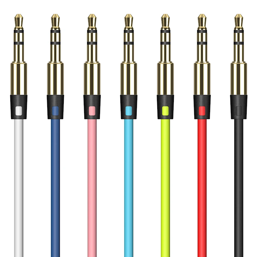 3 5mm Male to Male Audio Cable Jack Aux Cable For iPhone For Samsung Car MP3 4 Headphone Mobile Phone Speaker Aux Cord 100pcs