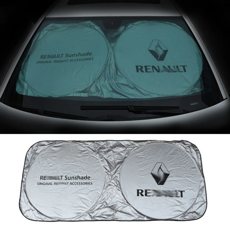 

1 PCS For Renault Clio Duster Megane Logan 2 3 4 Captur Megane Modus Car Front Windshield Sunshade Sun Shade Cover Sticker
