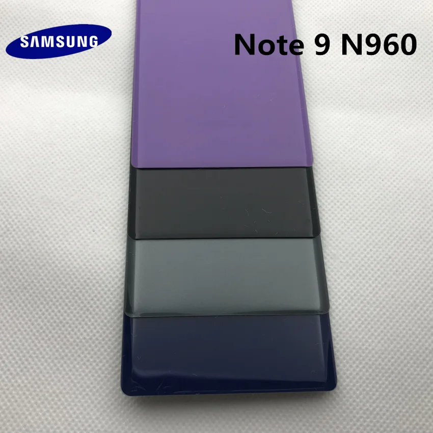 Заднее стекло SAMSUNG для SAMSUNG Galaxy Note 9 N960 N960F задняя крышка батарейного отсека задняя крышка Корпус чехол замена клейкая наклейка