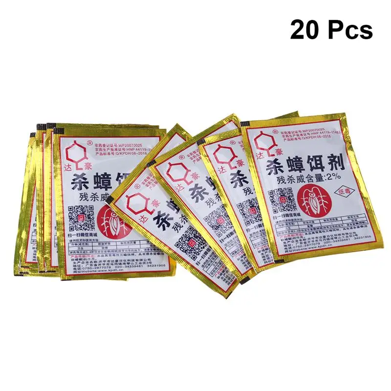 

20pcs Killer Cockroach Powder Powerful Beetle Medicine Pest Killer for Living Room Pest Repeller