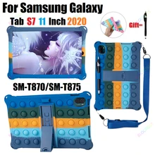 Funda blanda de burbujas para niños, para Samsung Galaxy Tab S7 2020, 11 pulgadas, antiestrés, a prueba de golpes, para SM T870, SM T875, SM T878