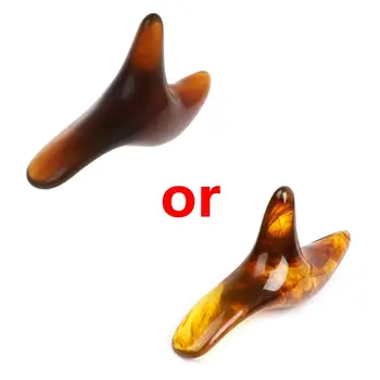 

Amber Resin Wax Triangle Foot Feet Massager Gua Sha Acupuncture Shiatsu Tool