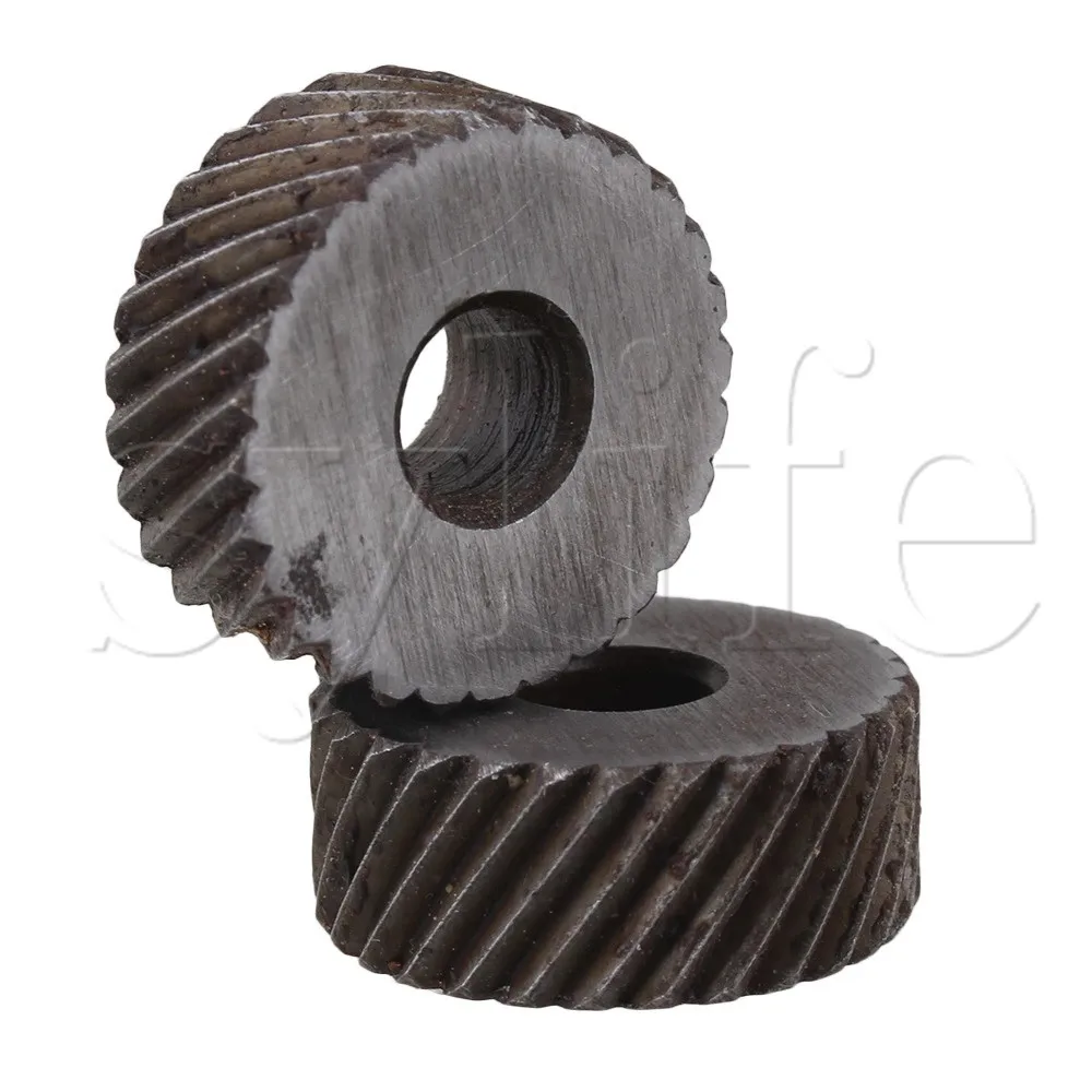 Knurling Wheel Roller Tool 2PCS 1.6mm Pitch Diagonal Coarse 19mm OD Steel knurling tool set