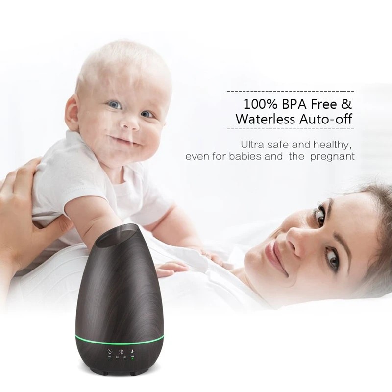 ABRA-500ml Ароматерапия Эфирные масла диффузор древесины зерна Арома диффузоры холодный туман с пресс контроль таймер Регулируемый туман 7 C