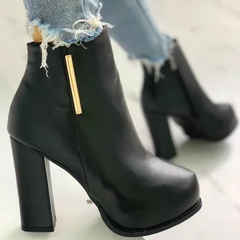 

New Women Pumps 2020 Black Super High Heel Ladeis Shoes Autumn Pointed Toe Plus Size Sexy Female Ankle Boots Party Shoes