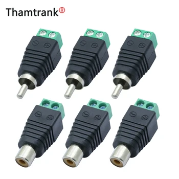 

10set/20pc Speaker Wire Cable to Audio Male Female RCA Connector RCA to screw Terminal Block Adapter AV Jack Plug soldering free