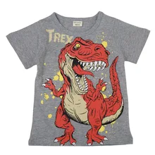 Новинка года; Стильная летняя футболка из чистого хлопка с короткими рукавами; повседневная детская одежда; одежда для детей в европейском и американском стиле с рисунком