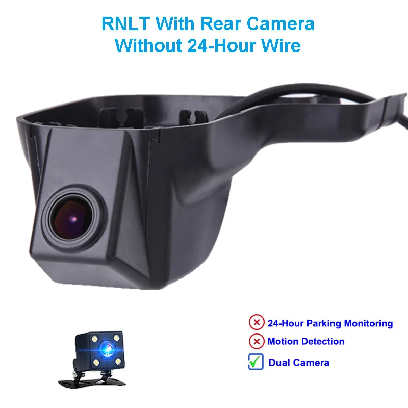 Jabriel HD 1080P dash am 24 часа в сутки камера для машины видеорегистратор, видео рекордер, задний Камера для Марка Renault Clio Megane 2 3 тряпкой Captur KADJAR - Название цвета: RNL Tow Camera