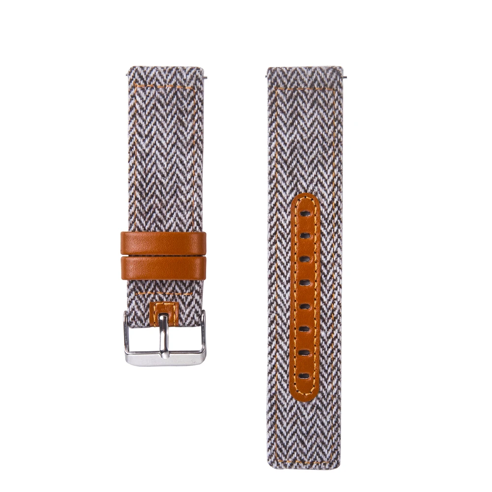 20 мм 22 мм холщовый ремешок для часов Galaxy Watch 46 мм нейлоновый кожаный быстросъемный ремешок для часов Galaxy Watch Active gear S3 полосы