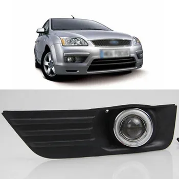 

LED COB Angel Eye Rings Front Projector Lens Fog Lights Assembled Lamp Bumper Replacement Cover Fit For Ford Focus