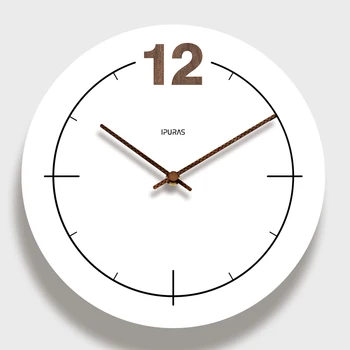 

Nordic Simple White Round Wall Clock Decorative Wall Watches Silent Non-ticking Clocks for Kids Room Living Room Bedroom Office