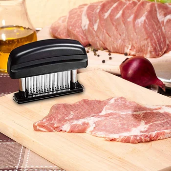 

Kitchen Meat Tender Set-Heavy Manual Hammer Hoe Tool and Tender Meat Needle Tool with 48 Stainless Steel Sharp Blade Steak,Chick