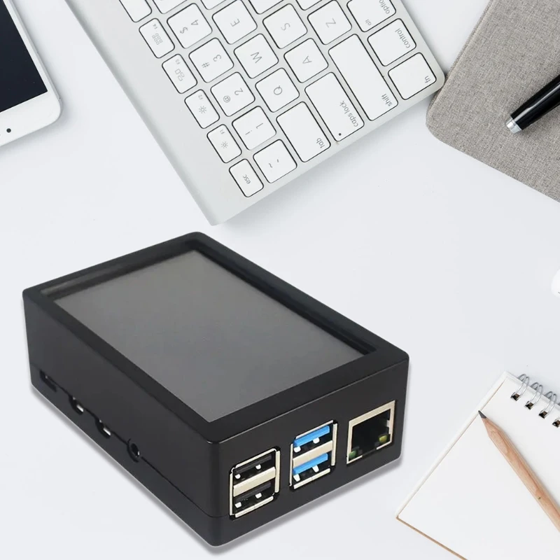 【On Sale】 P82F 3.5 Inch Touch Screen 480*320 LCD Display ABS Case Protective Cover for Raspberry Pi 4 Model B Accessories.