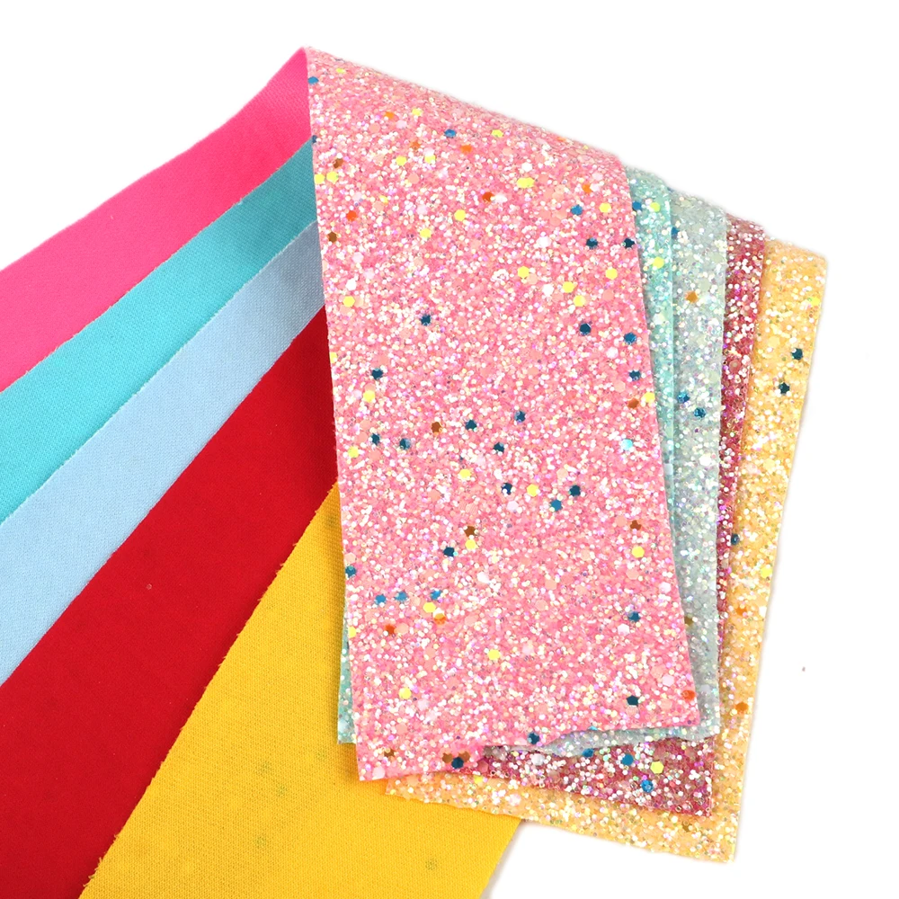 

3" 75mm 10Yards Glitter Glow In The Dark Leather Fabric DIY Wrapping/Party/Hair Bow Decoration DIY Handmade Materials,10Yc8022
