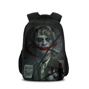 

Funny Joker / Evil Clown Backpack Women Men Travel Bags Teenager Boys Girls School Backpack Children School Bags Kids Best Gift