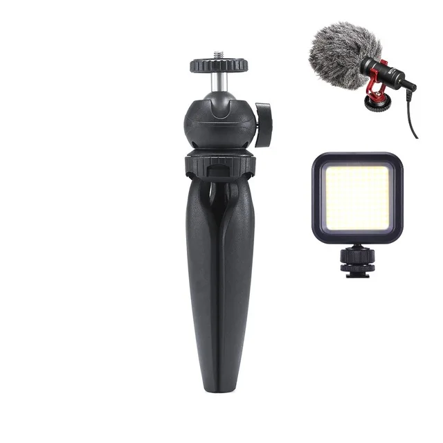 With Tripod BY-MM1 ULANZI VL100 перезаряжаемый светодиодный светильник с регулируемой яркостью для камеры, светодиодный светильник для Canon Nikon sony DSLR, аксессуары для камеры - Цвет: With Tripod BY-MM1