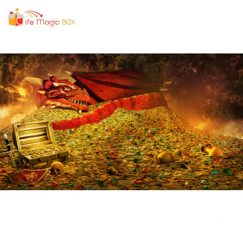 LIFE MAGIC BOX фото фон Дракон Золотая монета узор день рождения декорация для