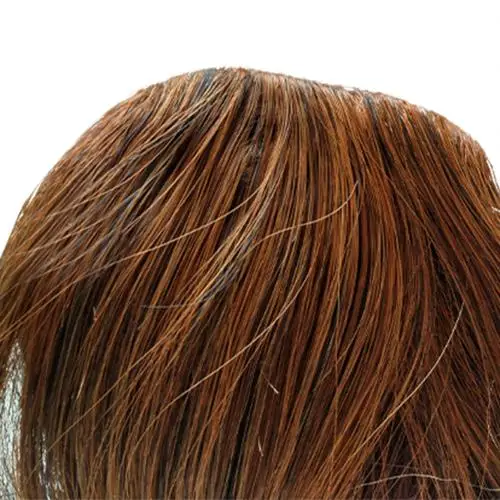 Light Brown Девушки Высокая температура волокна кудрявые поддельные бахрома взрыва шиньон наращивание волос - Цвет: Light Brown