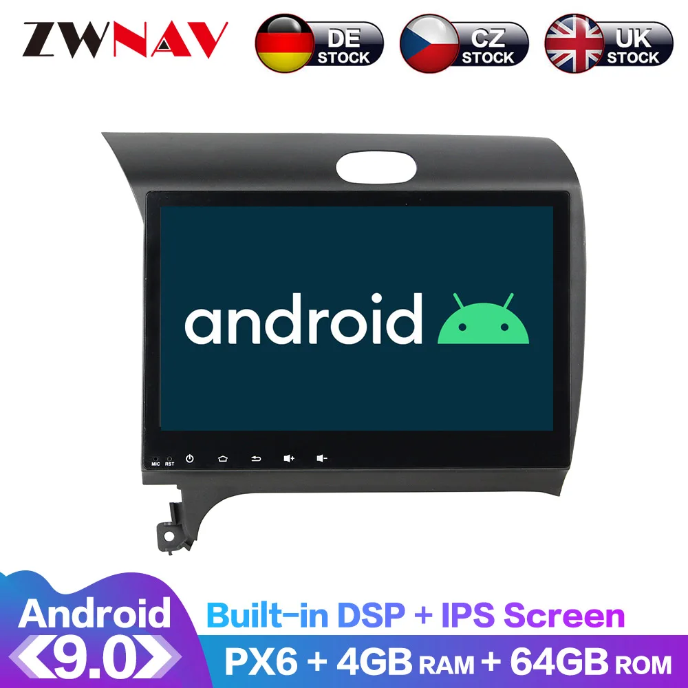 Android 9 0 IPS экран PX6 DSP для Kia CERATO K3 FORTE 2013-2017 автомобильный без DVD GPS мультимедийный