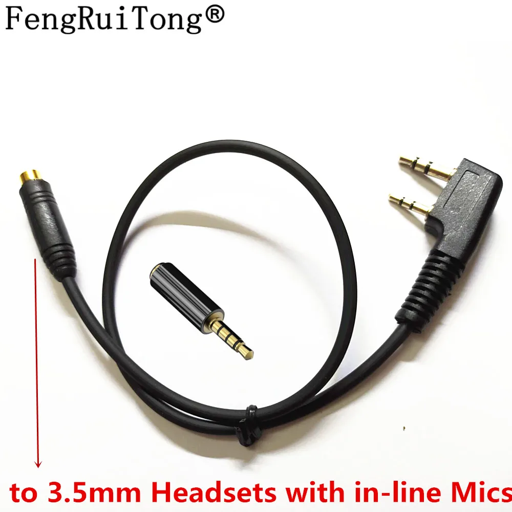 2Pin K1 to 3.5mm Female Phone Audio Earpiece Transfer Cable For Kenwood TYT Baofeng uv5r 888s  Walkie Talkie