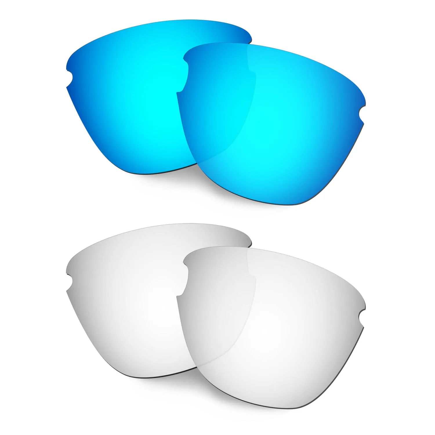 

HKUCO Polarized Replacement Lenses For Frogskins Lite Sunglasses Blue/Silver 2 Pairs