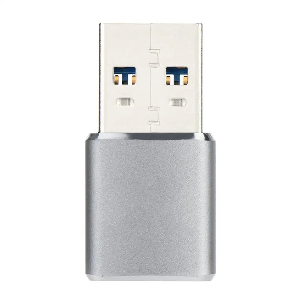 Серебристый Мини-кардридер из алюминиевого сплава с разъемом usb типа Micro-USB и USB с поддержкой одновременного чтения и записи - Цвет: Серебристый