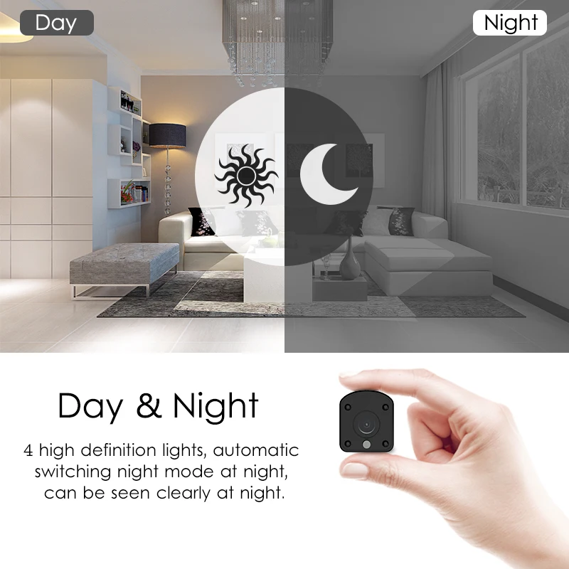 Kervay 1080P HD WIFI мини камера приложение дистанционное управление Обнаружение