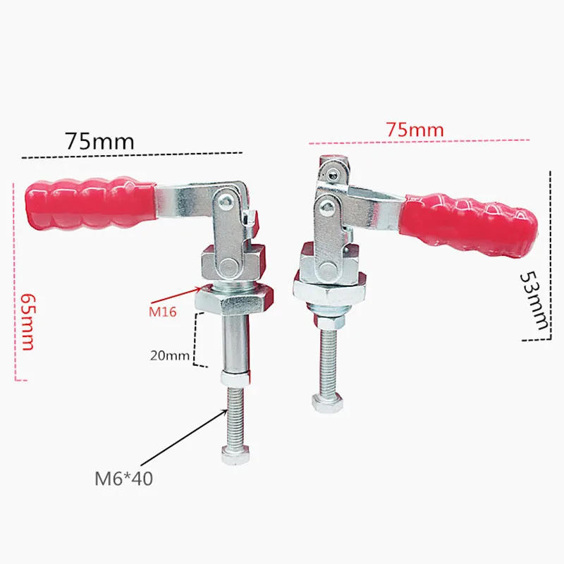 

1pc Toggle Clamp GH 36202M 8x5.5x2 5cm/3inchesx2.2inchesx1inch Straight Line Type Toggle Clamp Workholding Hand Tool