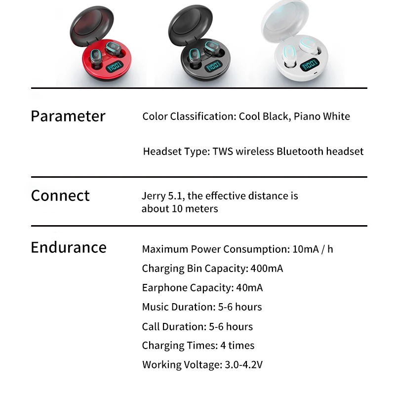 Bluetooth Earphone Tws With MIC Auriculares Earbuds In Ear Buds Stereo Sports Fone De Ouvido Ecouteur Hifi Wireless Earphones